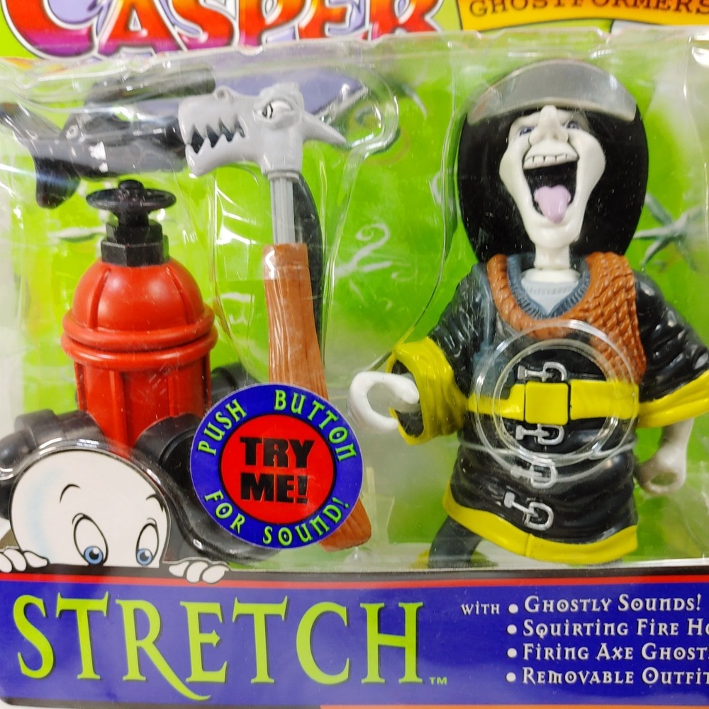 Casper Ghostformers Fireman Stretch Action Figure 1990 Toy Transforming Disguise - Picture 2 of 4